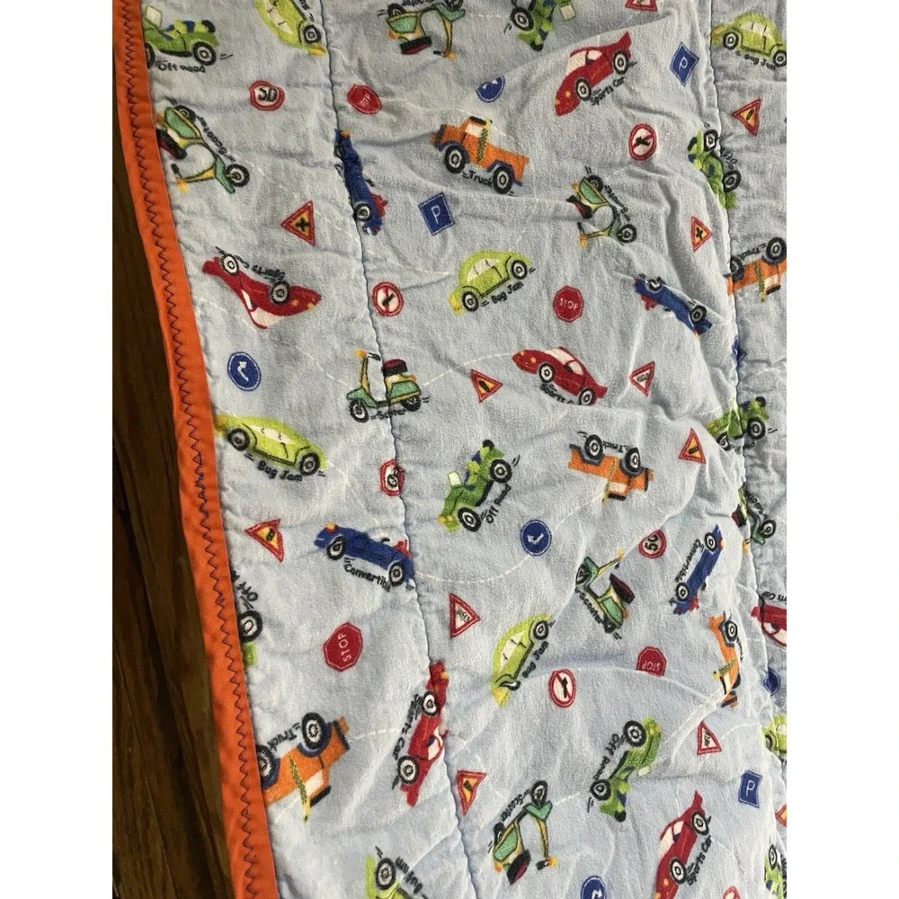 Baby Blanket Chicago Bears Cars Trucks‎ Crib Quilt Handmade 28 x 38